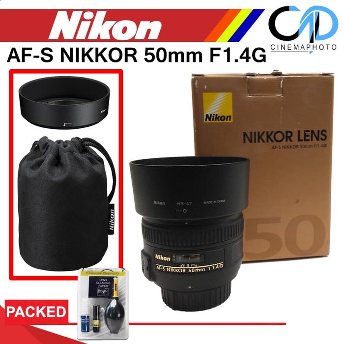Jual Lensa Nikon Nikkor AF-S 50mm G Lens Auto Focus Paket