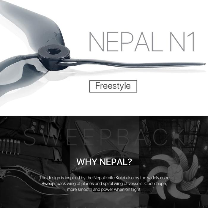 Gambar DALProp NEPAL N1 T5143.5 Sweepback No Propwash Triblade Propeller dari DooFPV undefined Tokopedia