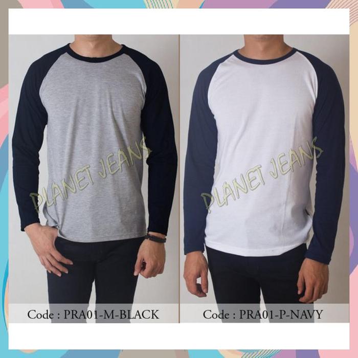 Jual Baju Kaos Polos Lengan Tangan Panjang Polosan Raglan Premium Warna Jakarta Barat Aisyahasy97 Tokopedia