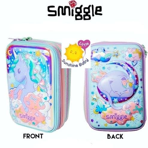 smiggle pencil case 3 layer