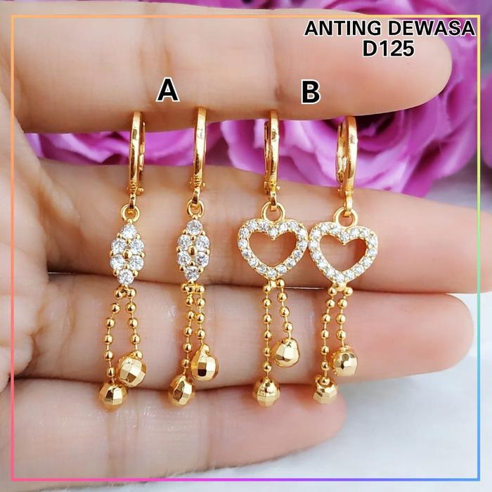 Gambar anting xuping anting dewasa lapis emas gold D125 dari good jewelry undefined Tokopedia