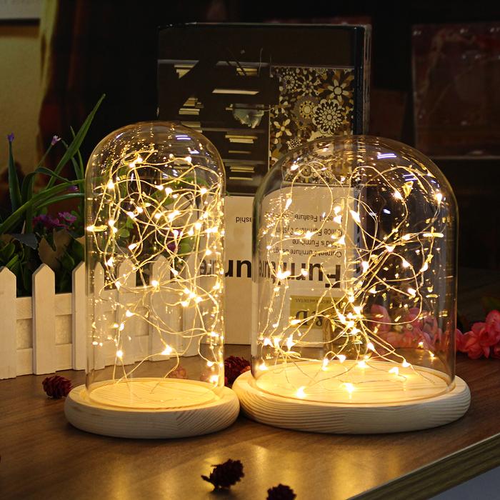 Gambar Clear Glass Display Dome Cloche Bell Jar Wooden Base DIY Decorations dari JMS Surabaya undefined Tokopedia