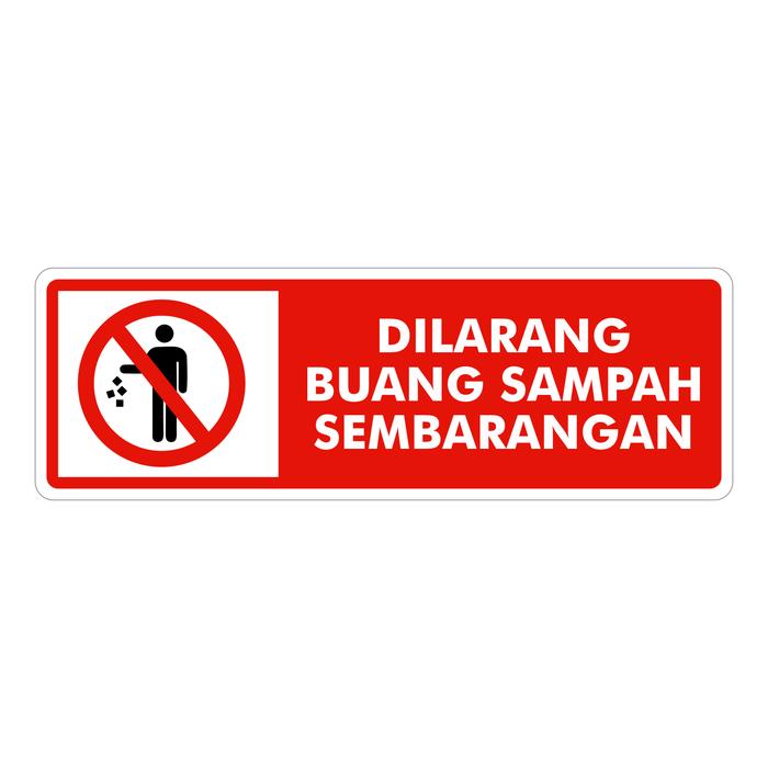 Jual Rambu Sign Dilarang Buang Sampah Sembarangan 30cm X 10cm Kota Bandung Tripma Store Tokopedia