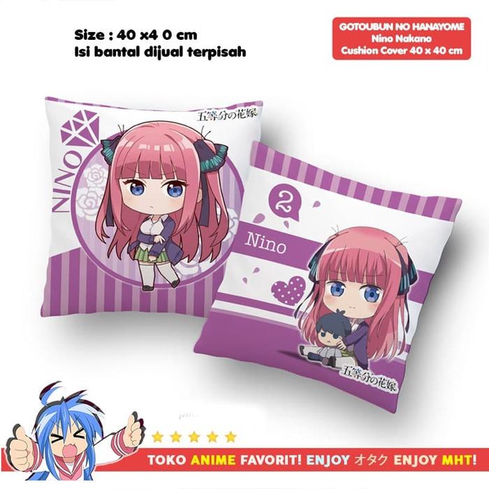 Gambar Bantal Anime - Gotoubun no Hanayome - Nino Nakano - Sarung Only dari Toko Anime MyHobbyTown undefined Tokopedia