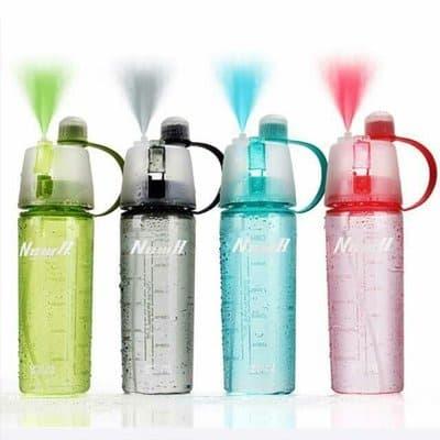 Gambar Botol Minum New Button Spray 600ml push water bottle Sport New-B - pink dari asia acc store undefined Tokopedia