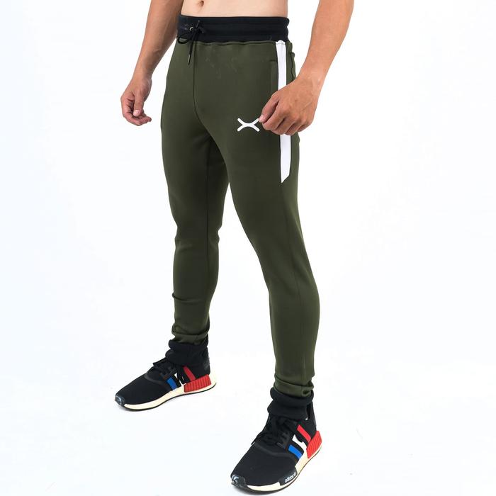 Gambar FLEXZONE Celana Jogger - Hijau Army- for Gym Running Jogging FCS-008AR - S dari Flexzone undefined Tokopedia