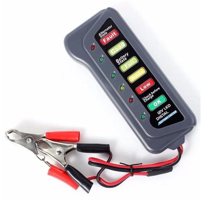 Gambar Battery tester Alat Tes Aki Tester Baterai Digital 12V 6 LED dari Toko alat bengkel undefined Tokopedia