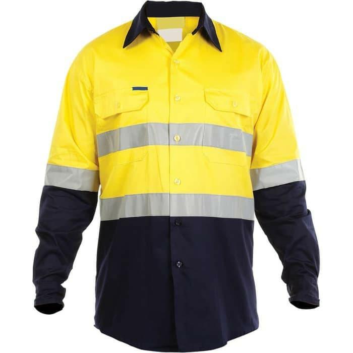 Jual Kemeja Safety Lapangan - Kuning 