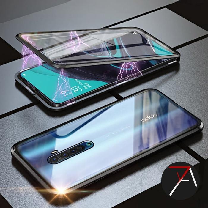 Gambar Oppo Reno 2 Reno2 Magnetic Case Metal Glass Back Cover Casing 2 in 1 - Gold, Reno 2 dari 17 Agustus Case undefined Tokopedia