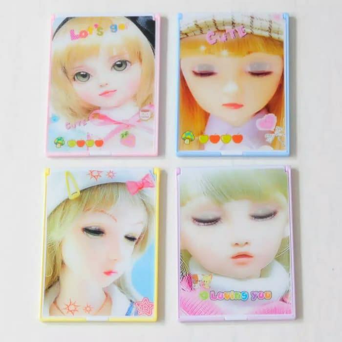 Gambar CERMIN MAKE UP 3D / CERMIN GENIT / CERMIN LIPAT KARAKTER / KACA TRAVEL dari M.N.S SHOP undefined Tokopedia