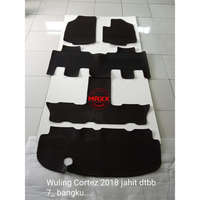 Gambar Karpet Mobil- Karpet Karet Jahit Wuling Cortez 2019 DTBB (7 Seat) - Hitam dari KARPET PRIMA undefined Tokopedia