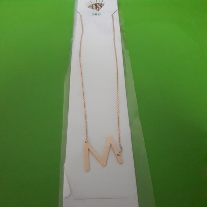 Gambar Kalung huruf M dari omegasby undefined Tokopedia