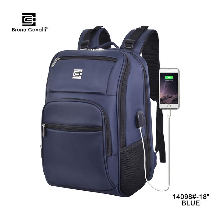 Gambar Bruno Cavalli Tas Ransel Waterproof 14098- Backpack - Tas Ransel Pria - Biru dari Bruno Cavalli_NEW undefined Tokopedia