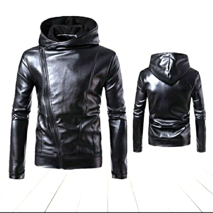 Gambar leather jacket men's clothing store - Hitam, S dari PM PROGRES undefined Tokopedia