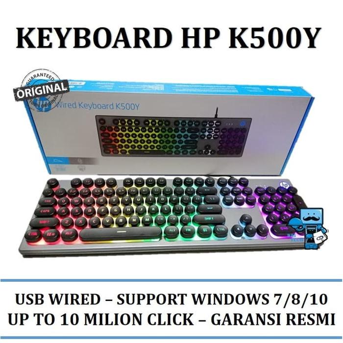 Gambar Keyboard HP K500Y USB Wired Support Win 7/8/10 - Original Product dari Das Technology undefined Tokopedia