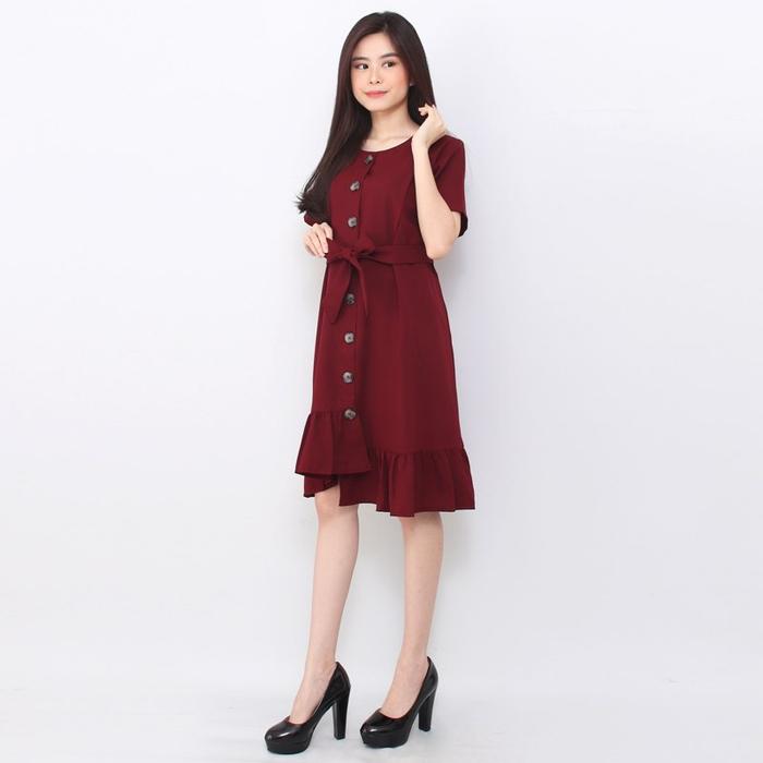 Gambar Eve Maternity Dress Hamil Menyusui FDM146 - Merah dari Eve Maternity Store undefined Tokopedia