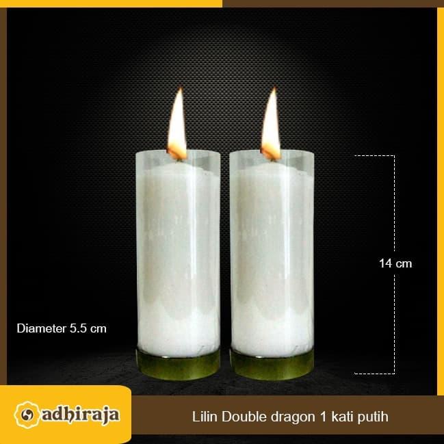 Jual Lilin Putih Polos Puja Sembahyang Pilar 1 Kati Kin Double Dragon ...