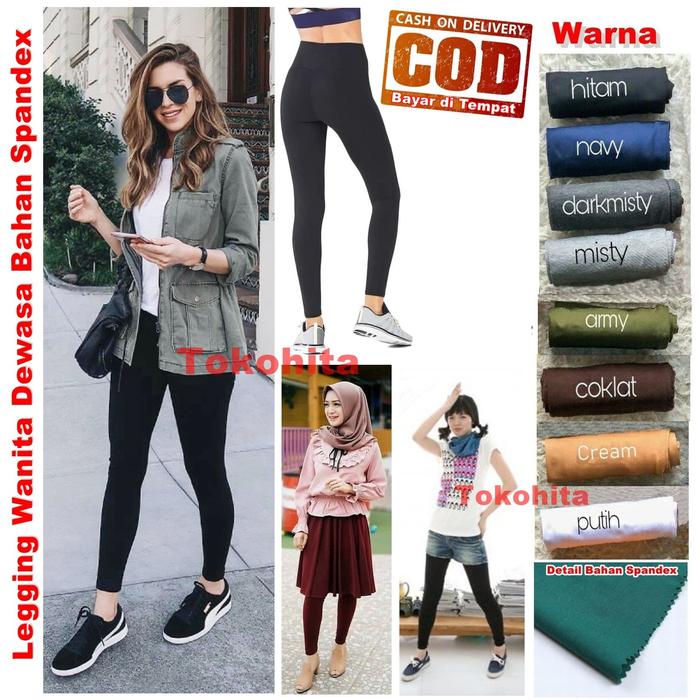 Gambar Celana Leging Dewasa Bahan Spandex dari Tokohita undefined Tokopedia