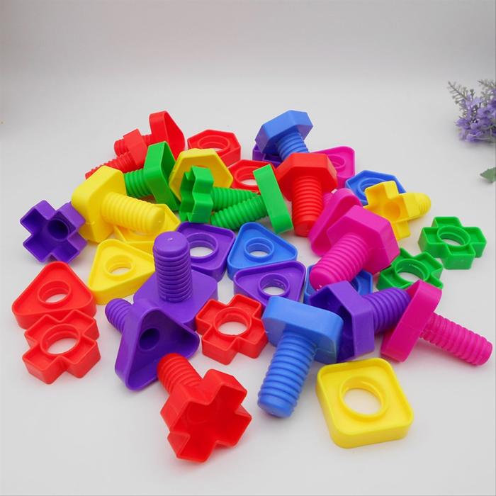 Gambar ME068 - Lego Mur Baut Plastik Nut and Bolt Pasang Mainan Edukasi dari fatimah store 2020 undefined Tokopedia