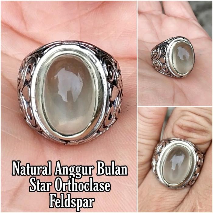 Gambar CINCIN BATU PERMATA NATURAL STAR ANGGUR BULAN ORTHOCLASE FELDSPAR MINI - 7 dari POETRA GEMS STONE undefined Tokopedia