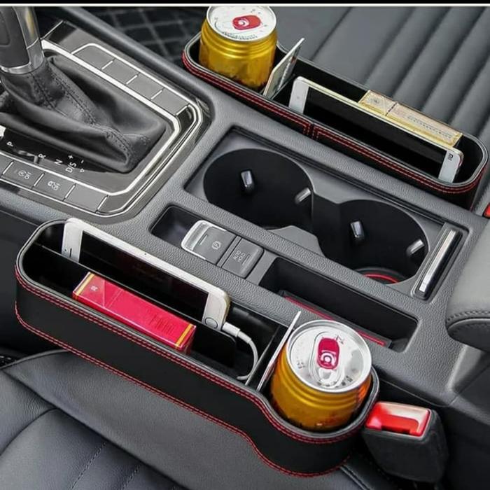 Gambar Storage Box Leather Car Organizer Seat Gap For All Car - Hitam dari RenitaStore By KVN undefined Tokopedia