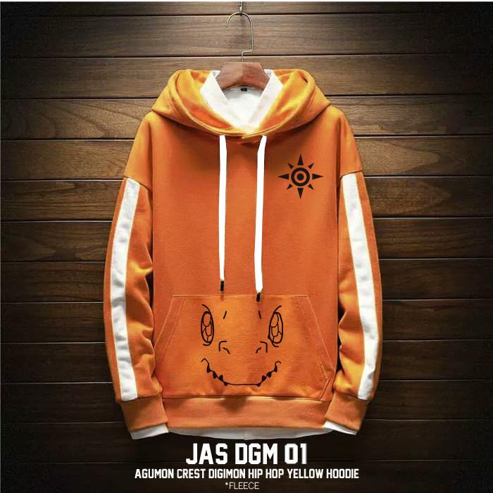 Jual Jaket Digimon Agumon Crest Hip Hop Yellow Hoodie JAS DGM 01 Kota Yogyakarta Burningwasabi Tokopedia