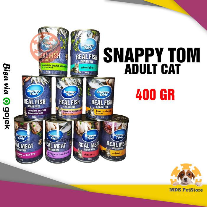 Gambar Snappy Tom Cat 400 Gr | makanan basah kaleng kucing snappytom 400gr - Wholefish dari MDS PetStore undefined Tokopedia