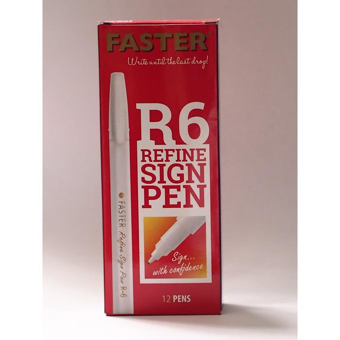 Gambar Faster R6 Refine Sign Pen isi 12 pcs-Black dari Faster Indonesia_NEW undefined Tokopedia