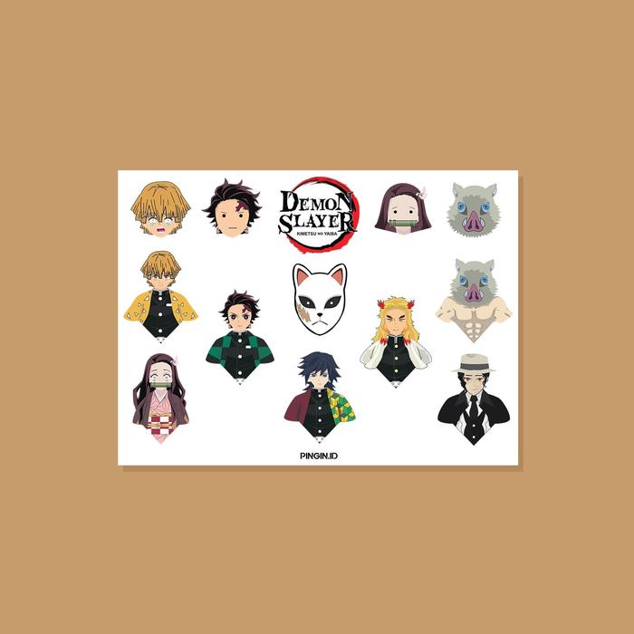 Gambar Sticker pack Demon Slayer - Kimetsu no Yaiba series| Laminate doff dari PINGIN.ID undefined Tokopedia