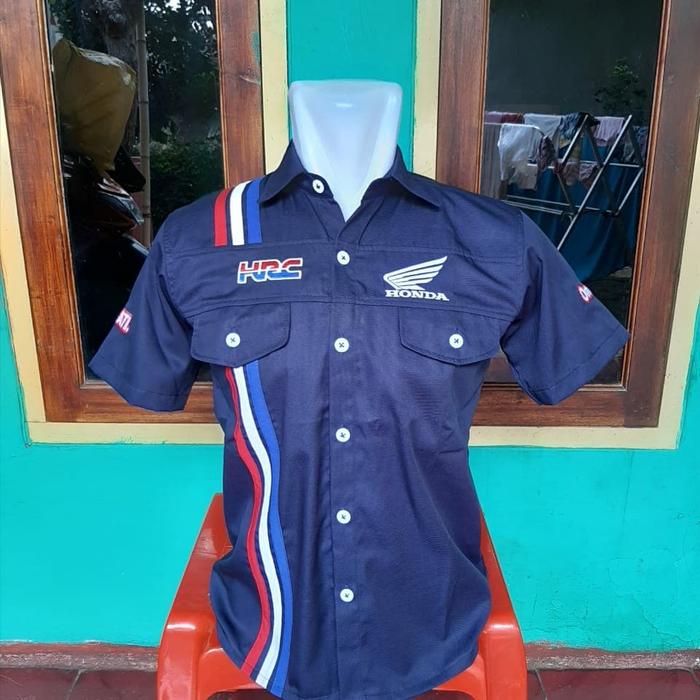 Gambar Kemeja Honda HRC Blue Navy - Biru dari rey_coustum undefined Tokopedia