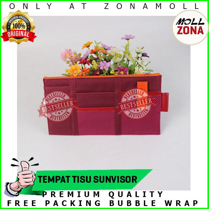 Gambar Car Seat Organizer Sun Visor Tempat Kartu Pen Handphone Mobil Sunvisor - Maroon dari zonamoll undefined Tokopedia