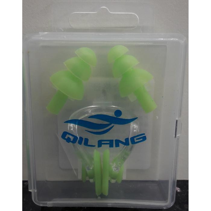 Gambar Swimming Earplug / Sumbat / tutup telinga / Kuping Renang + Nose Clip - Orange dari Emerio TTStore undefined Tokopedia