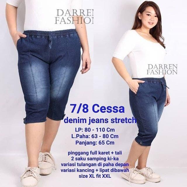Jual Celana 7/8 Jumbo Cessa Jeans Denim 