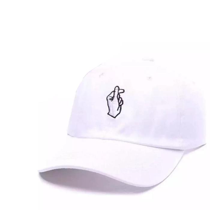 Gambar Korean Topi Baseball Caps Bordir KPOP Hand FInger Love Symbol - Putih dari RoncenakStill undefined Tokopedia