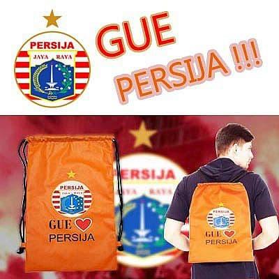 Gambar Tas Serut Persija Jakarta FC Jaya Gue Persija Ransel Klub Bola Backpac dari GROSIR BARANG UNIK LUCU undefined Tokopedia