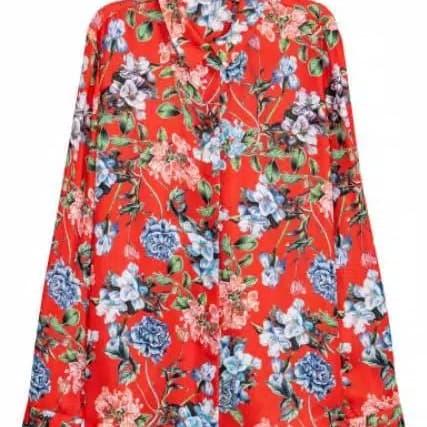 h&m floral button up