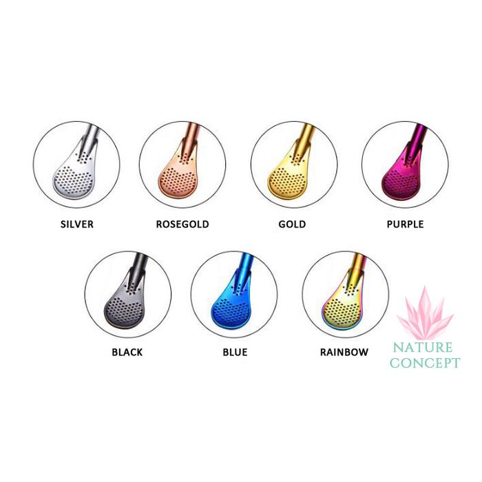 Gambar Nature Concept Stainless Steel Straw Spoon Sendok Sedotan Unik SILVER - Rose Gold dari Nature Concept undefined Tokopedia