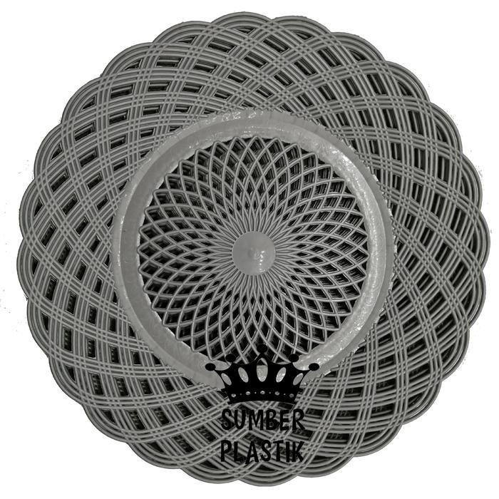 Gambar Piring Rotan Plastik Paling Murah (1pcs) - Abu-abu dari SUMBER PLASTIK undefined Tokopedia