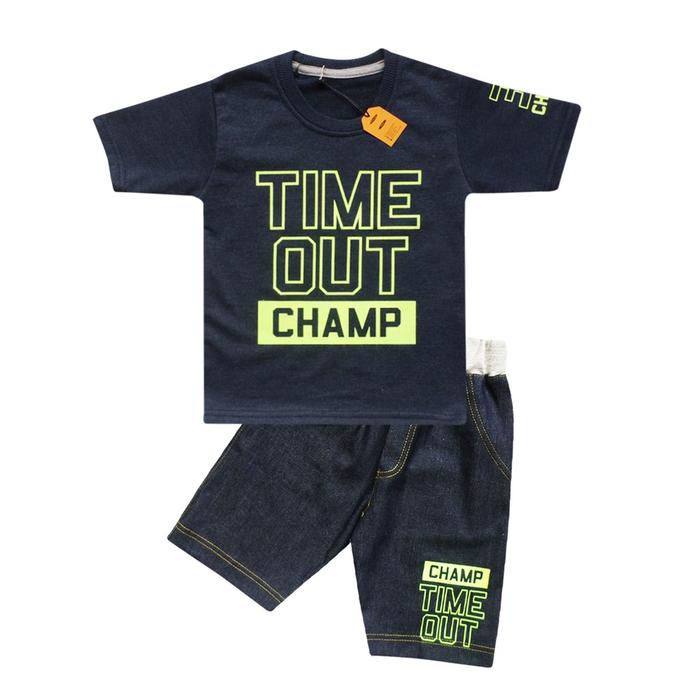 Gambar Wakakids Baju Anak Laki Laki TimeOut Setelan Jeans Usia 1-4 Tahun 2696 - Abu Muda, 2 dari Wakakids undefined Tokopedia