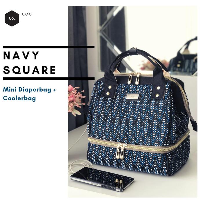 Gambar DIAPER BAG UOC PREMIUM DUAL FUNCTION MULTIFUNGSI COOLER BAG USB - Small dari Littlepeanut undefined Tokopedia