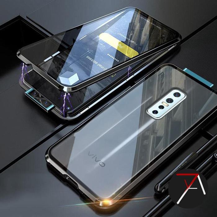 Gambar Vivo V17Pro V17 Pro Magnetic Case Metal Glass Back Cover Casing 2 in 1 - Ungu, Vivo V17 Pro dari 17 Agustus Case undefined Tokopedia