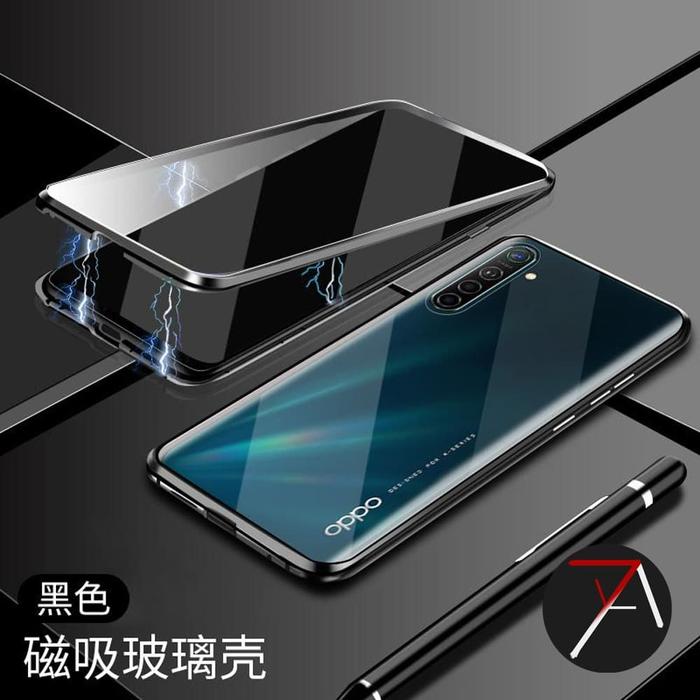 Gambar Oppo Realme XT Magnetic Case Metal Glass Back Cover Casing 2 in 1 - Merah, Realme XT dari 17 Agustus Case undefined Tokopedia
