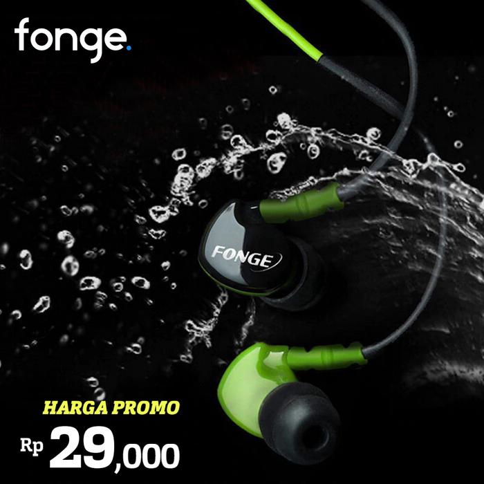 Gambar Fonge Headset S500 HIFI Earphone Sport with Microphone - Hitam dari Unitech Shop_NEW undefined Tokopedia