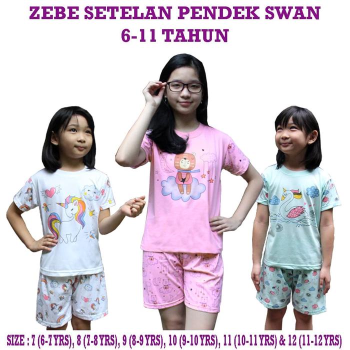 Gambar Zebe - Setelan Pendek SWAN Edition - SIZE 8 dari Chubby Baby Jakarta undefined Tokopedia
