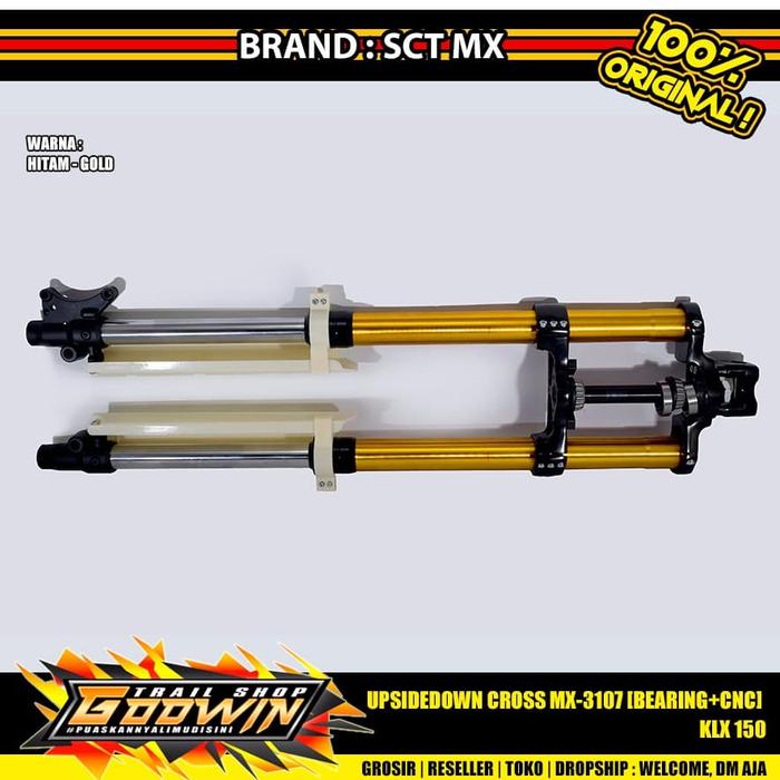 Jual Upsidedown Upside Down Shock Depan Cross Sct Mx Klx 150 Plus Bearing Kab Sleman Godwin Trailmotoshop Tokopedia