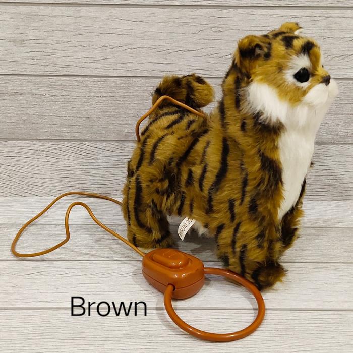 Gambar Mainan Edukasi Anak Simulasi Boneka Kucing Berjalan ~ ELECTRIC CAT - Cokelat dari captain edutoys undefined Tokopedia