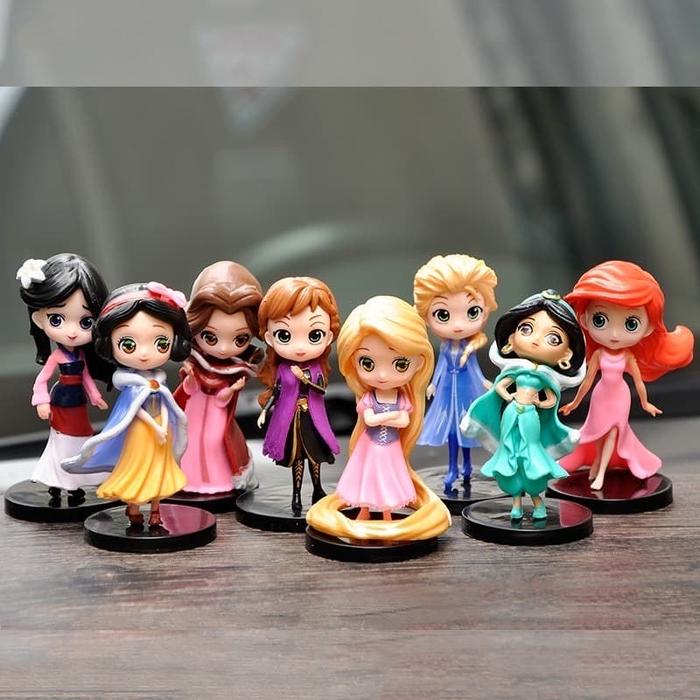 Gambar ACTION FIGURE Q POSKET PRINCESS SET 8 PCS ELSA MULAN RAPUNZEL TOPPER dari ToysColection undefined Tokopedia