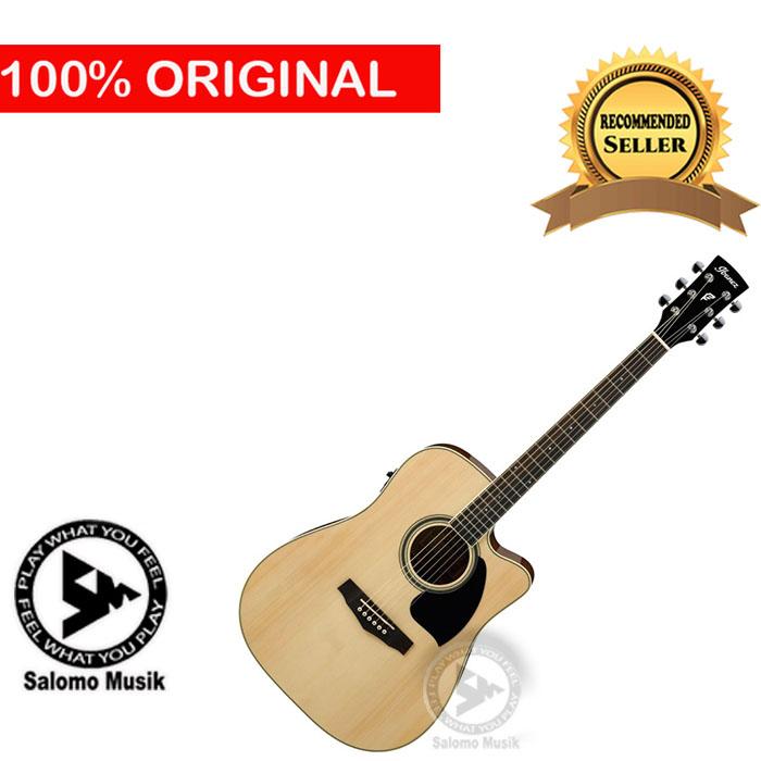 Gambar Gitar Akustik Elektrik Ibanez PF15ECE Original Varian Warna - Natural dari Salomo Musik undefined Tokopedia