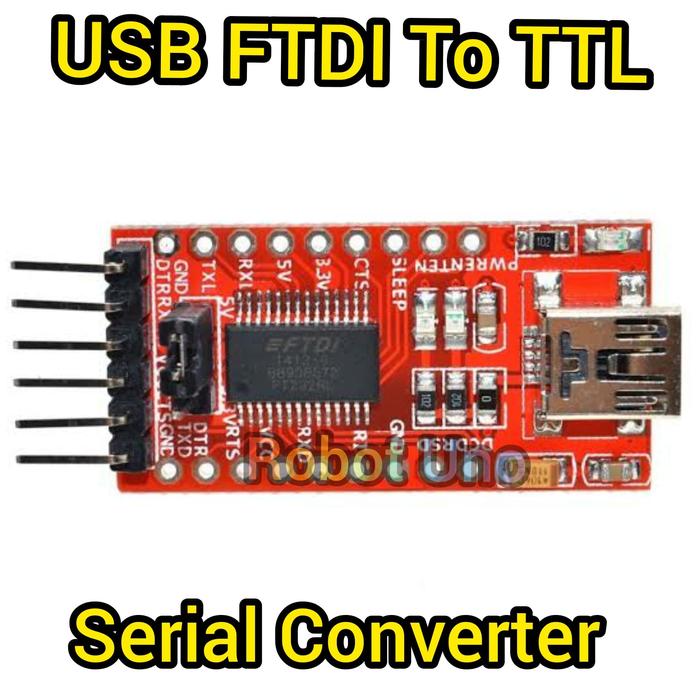 Gambar FTDI USB to TTL Serial Converter Adapter FT232RL dari ROBOT.UNO undefined Tokopedia