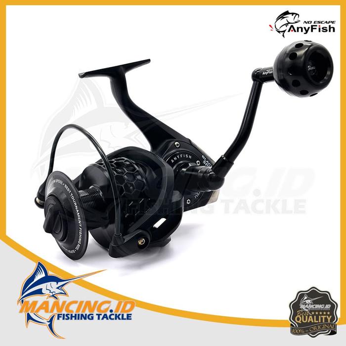 Gambar Alat Pancing Pancingan Kerekan Fishing Reel Anyfish Black Spider 6500 dari Mancing ID undefined Tokopedia